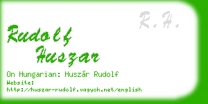 rudolf huszar business card