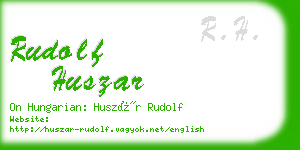rudolf huszar business card